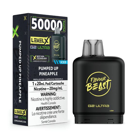 Level X G2 Ultra 50K - Flavour Beast - Pumped Up Pineapple (20MG /20ml)