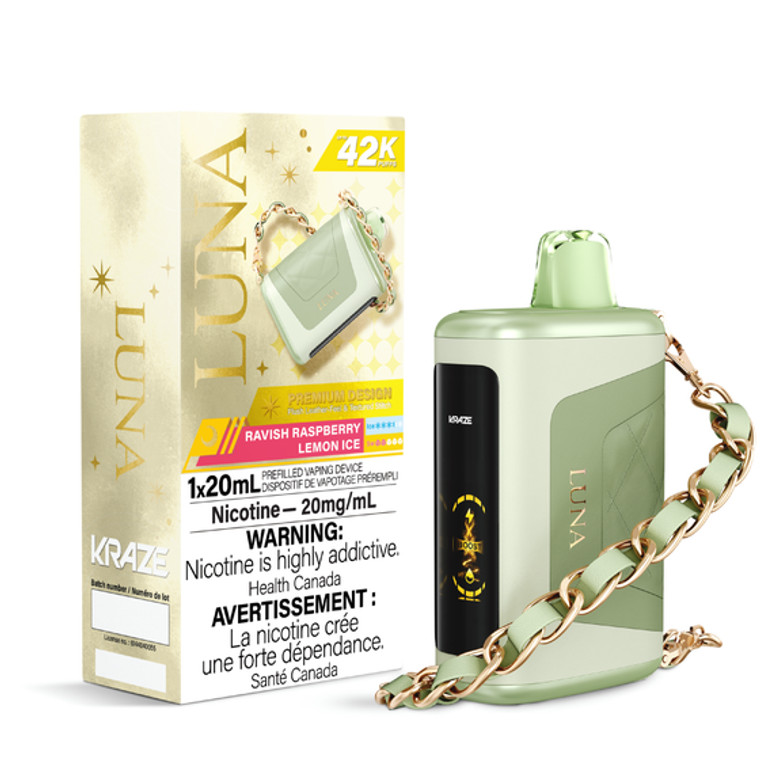 Kraze Luna 42K Puffs - Ravish Raspberry Lemon Ice (20mg/20ml)