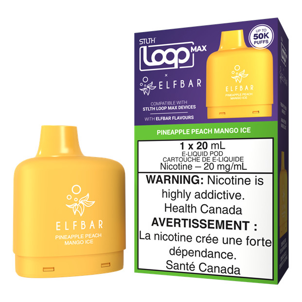 STLTH x Elfbar Loop Max 50K Pod, Pineapple Peach Mango Ice
