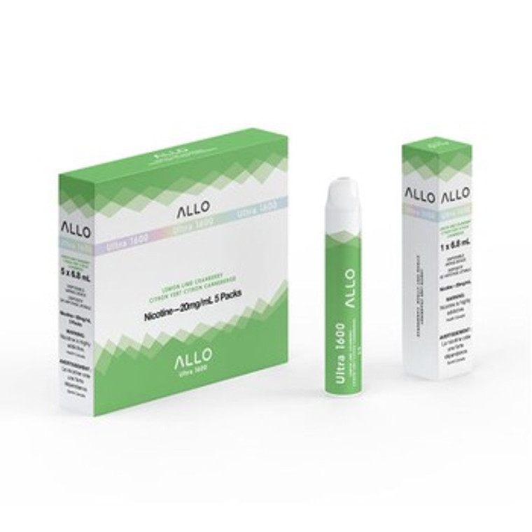 Allo Ultra 1600 Disposable - Lemon Lime Cranberry 20mg