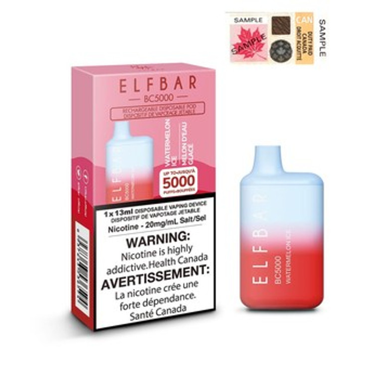 Elf Bar - Watermelon Ice (13ml/5000 Puff/20mg).