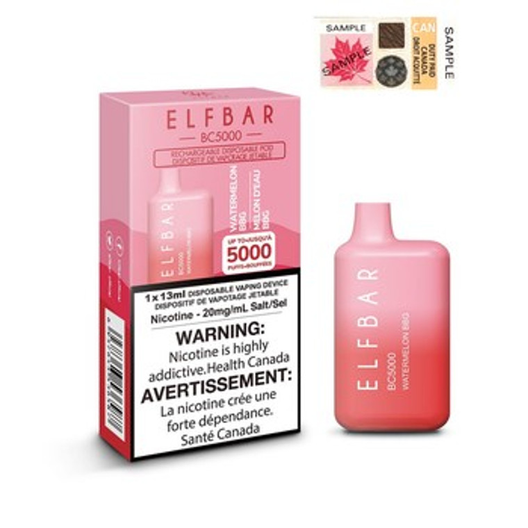 Elf Bar - Watermelon BBG (13ml/5000 Puff/20mg).