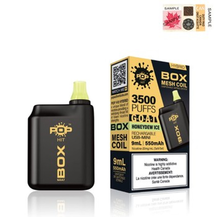 Pop Hybrid Box G.O.A.T - Honeydew Ice (9ml/3500 Puff/20mg).