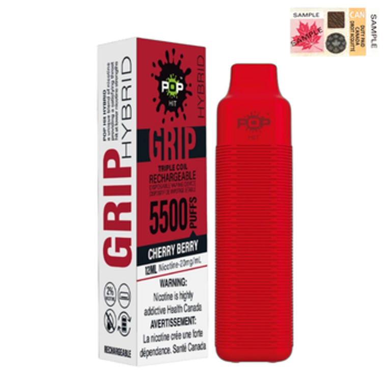 Pop Hybrid Grip - Cherry Berry (12ml/5500 Puff/20mg).