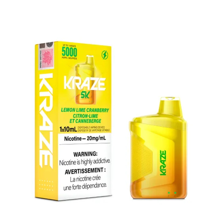 Kraze Disposable - Lemon Lime Cranberry (20mg/5000 Puffs)