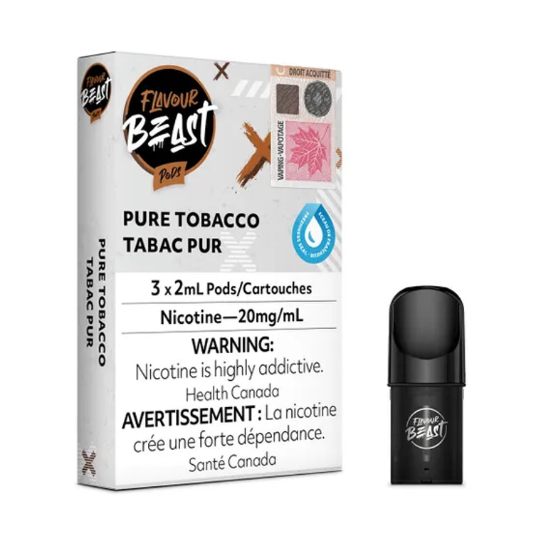 Flavour Beast Pod Pack - Pure Tobacco 20MG (3/PK)