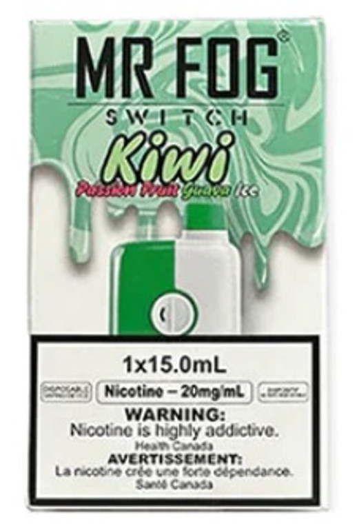 Mr. Fog Switch - Kiwi Passion Fruit Guava Ice Bold 50 (20mg/5500 Puffs)”