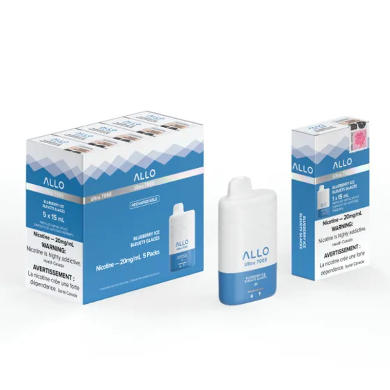 Allo Ultra 7000 Disposable - Blueberry Ice (20mg/15ml)