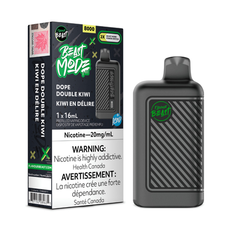 Flavour Beast Beast Mode 8K Disposable - Dope Double Kiwi Iced (20mL/20MG)