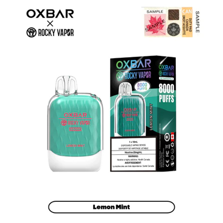 Oxbar G 8000 8k Puffs Disposable - Lemon Mint (20mg/18mL