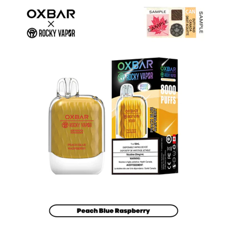 Oxbar G 8000 8k Puffs Disposable - Peach Blue Raspberry (20mg/18mL)