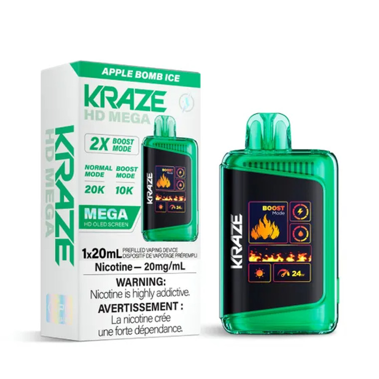 Kraze HD Mega - Apple Bomb Ice (20mg/20mL)