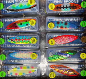 Discover premium fishing spoons from Finn Tackle, trusted by anglers for their unbeatable action, durability, and fish-catching performance. Finn Tackle Spoons are expertly crafted to attract trophy walleye, northern pike, trout, salmon, bass, and more in both freshwater and saltwater. Available in a wide variety of proven colors, finishes, and sizes, these lures are built to mimic natural baitfish and trigger aggressive strikes. Whether you’re casting, jigging, or trolling, Finn Tackle Spoons deliver results season after season. Shop online today for high-quality fishing spoons made in the USA and trusted worldwide. Discover premium fishing spoons from Finn Tackle, trusted by anglers for their unbeatable action, durability, and fish-catching performance. Finn Tackle Spoons are expertly crafted to attract trophy walleye, northern pike, trout, salmon, bass, and more in both freshwater and saltwater. Available in a wide variety of proven colors, finishes, and sizes, these lures are built to mimic natural baitfish and trigger aggressive strikes. Whether you’re casting, jigging, or trolling, Finn Tackle Spoons deliver results season after season. Shop online today for high-quality fishing spoons made in the USA and trusted worldwide.