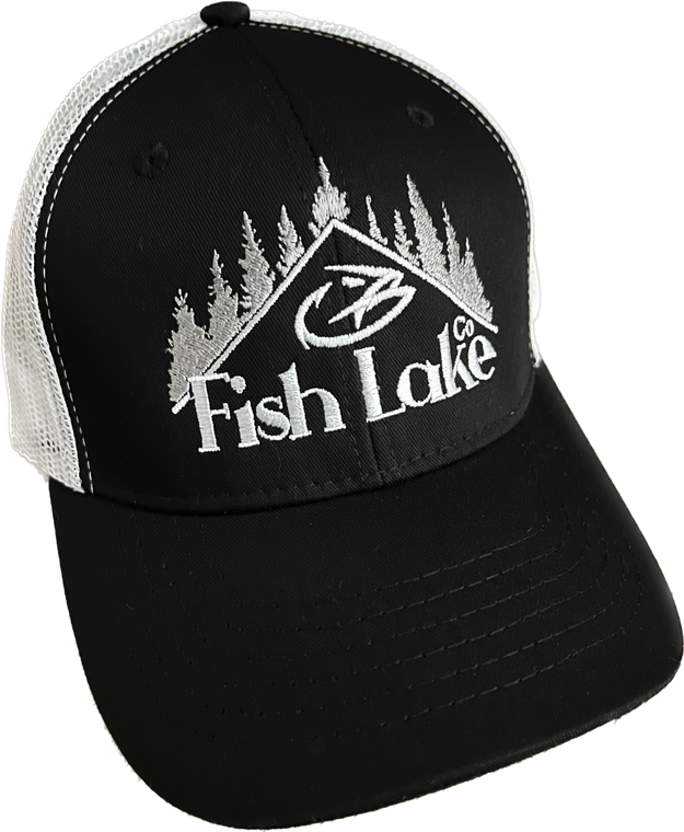 Trucker Hat united states white black unisex adult fishing fish hunt camp hike work outdoors big tall season outdoors made in usa