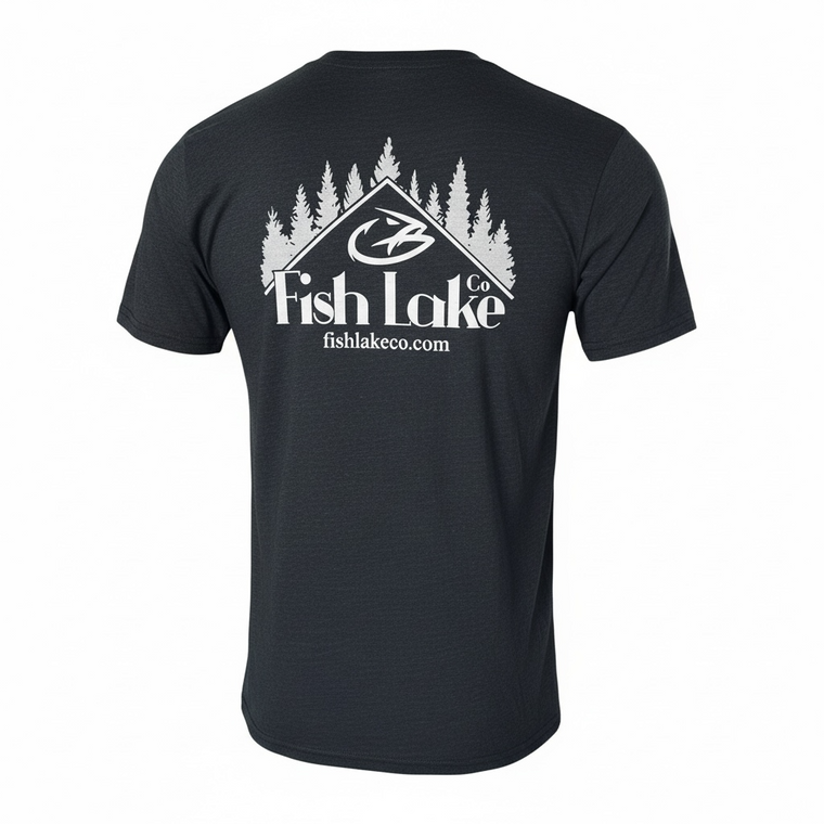 Tri-Tee-FLC-black adult unisex shirt United States Black fish lake co fishing fish hunt camp hike work outdoors cool big tall season