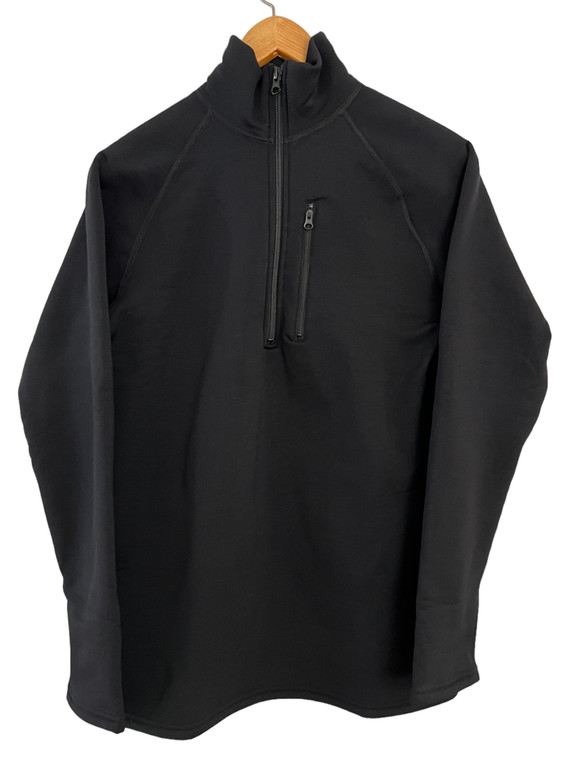 Power Stretch Fleece - Black Made in USA Fish Lake Co unisex United States fleece clothing Quarter zip Sweatshirt shirt gear fishing clothes hunting