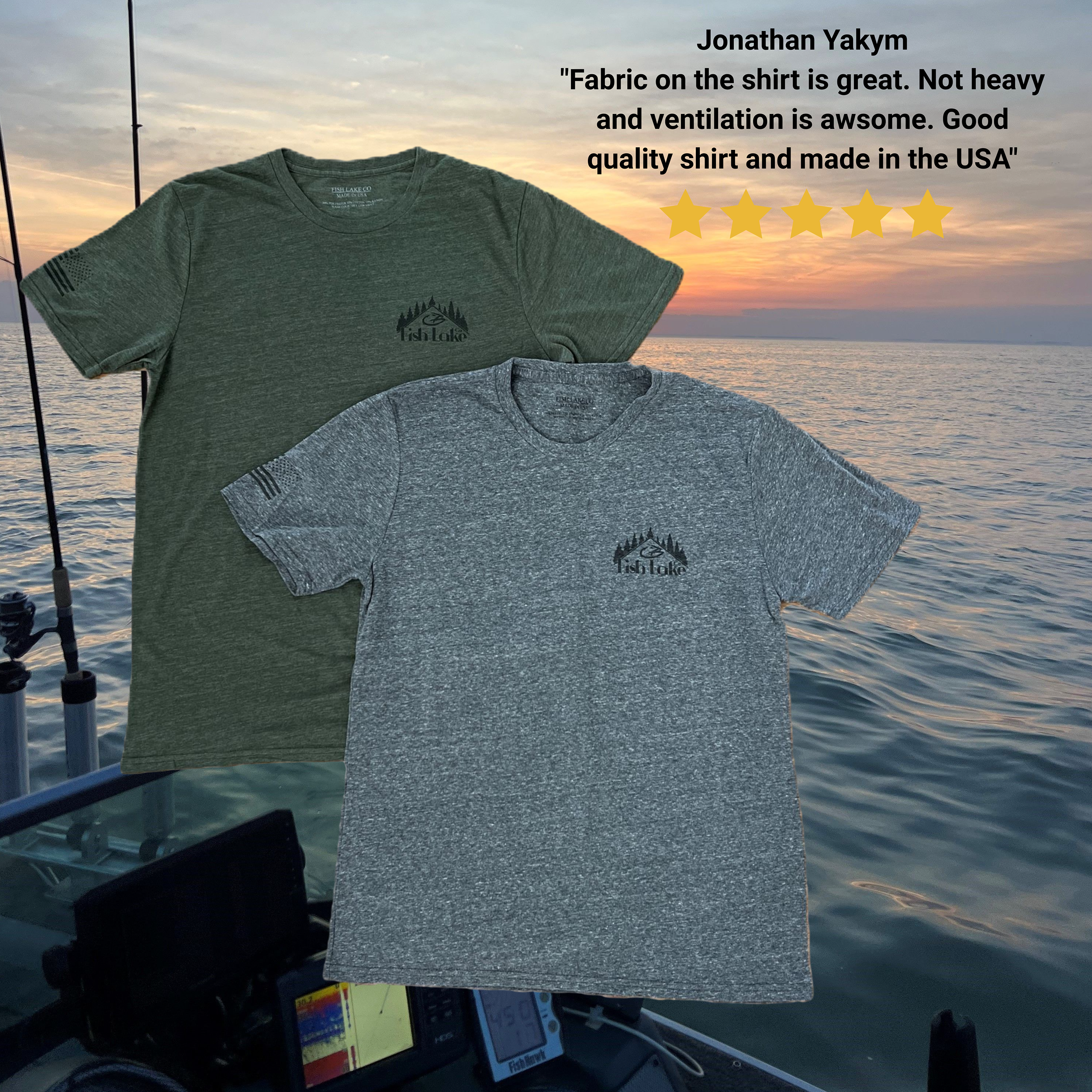 shirt fishing made in usa green comfortable