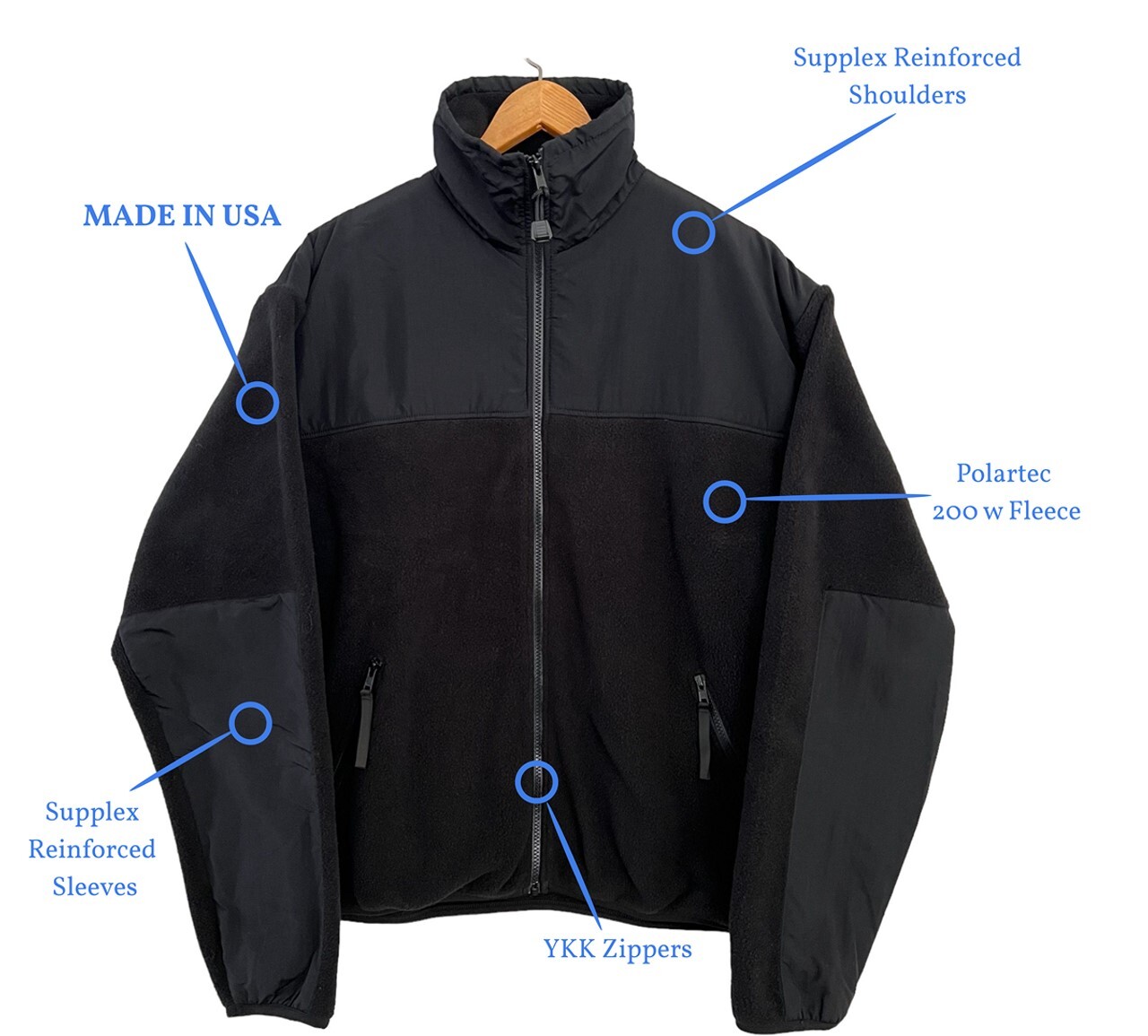 Polartec Fleece Fishing Jacket – Made in USA Mid-Layer | Fish Lake Co