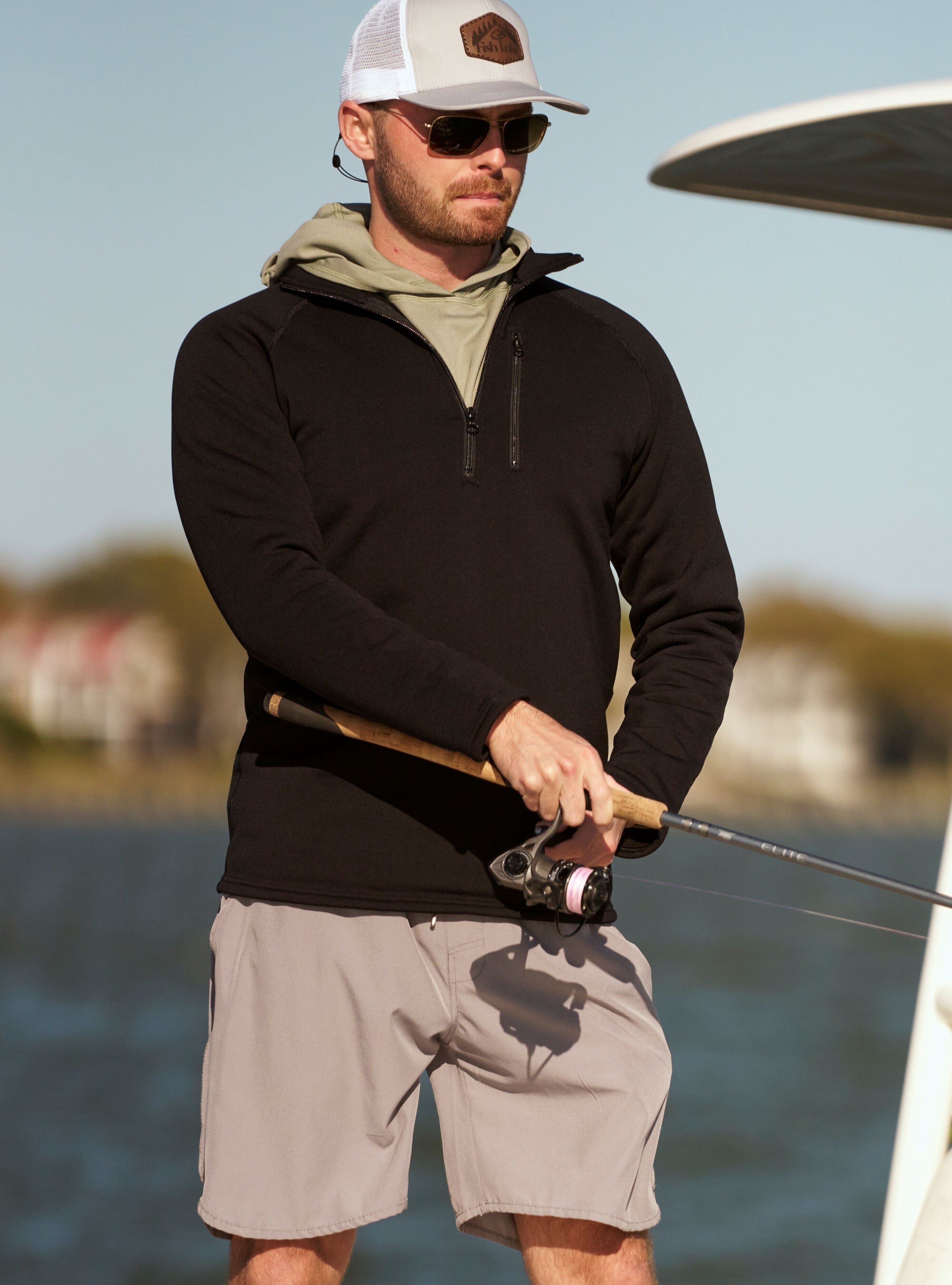 Polartec® Power Stretch Fleece Quarter Zip – Angler Performance