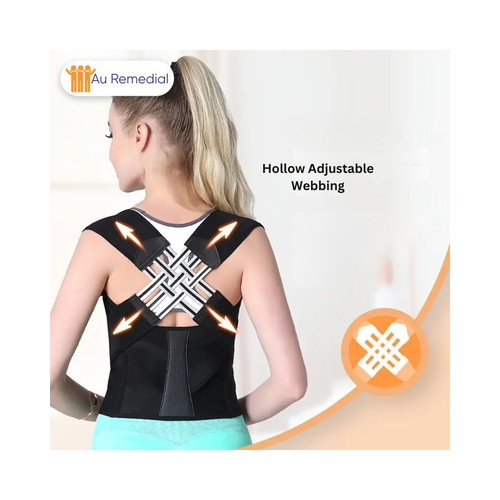Adjustable Back Posture Corrector with Waist Support.
