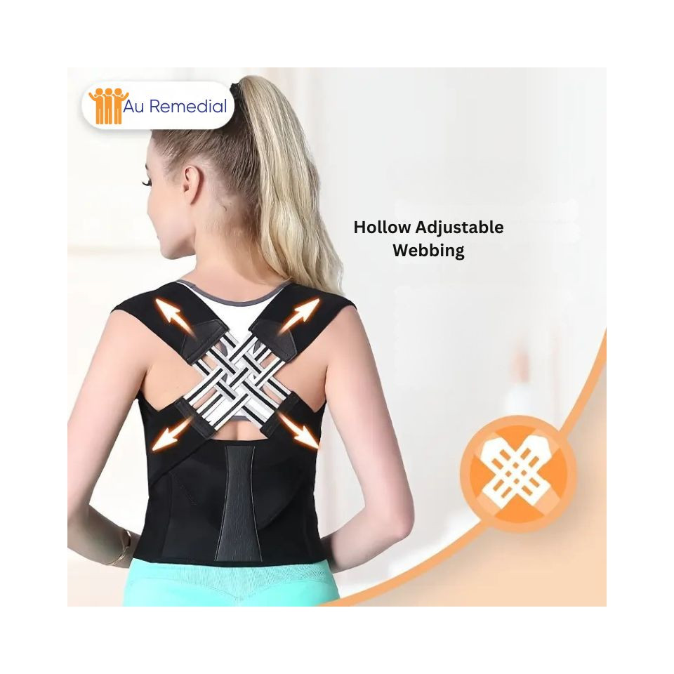 Adjustable Back Posture Corrector with Waist Support.