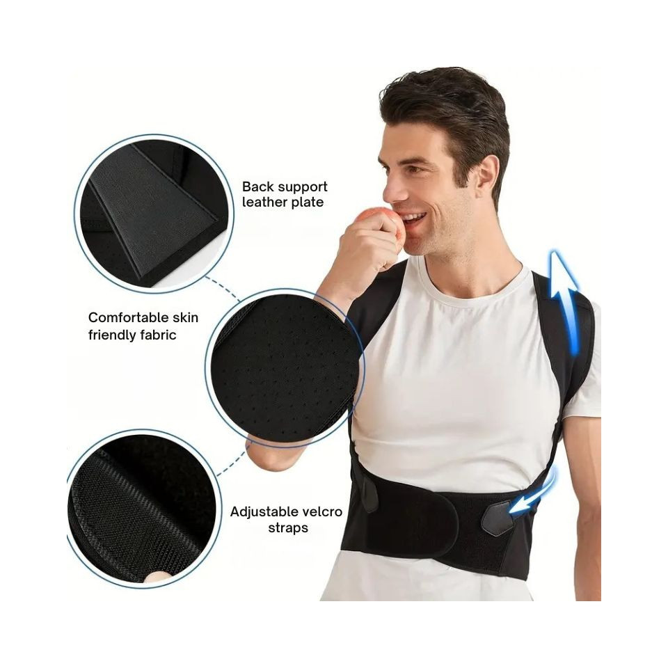 Adjustable Back Posture Corrector with Waist Support.