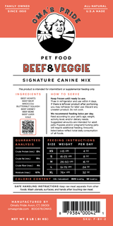 Oma's Pride Beef & Veggie Mix 2 lb