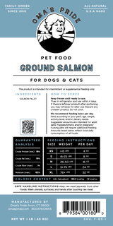 Oma's Pride Ground Salmon 1 lb