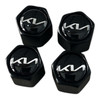 VALVE CAP BLACK KIA NEW LOGOWITH BLISTER PACK