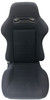 SPORT SEAT FABRIC ADJUSTABLE BLACK WITH BLACK STITCH 2PC LEFT/RIGHT