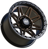 WHEEL-T23 17X9 6X139.7 AND CB 106.1 MATT BLACK LIP WITH BRONZE SPOKE
