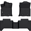 3D CUSTOM MADE FLOOR MATS TOYOTA TACOMA DOUBLE CAB 2018-2023 BLACK