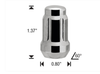 WHEEL LUG NUTS 6 SPLINE 12X1.5 1/20 CHROME