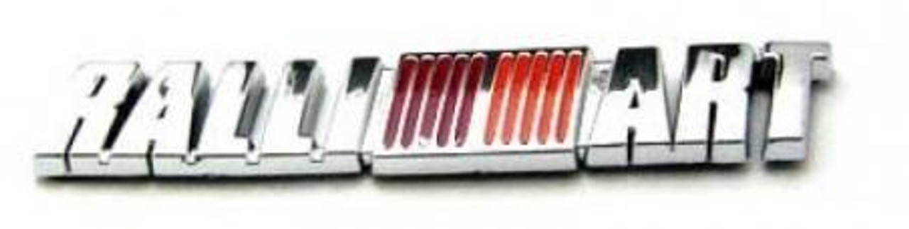 STICKER RALLIART CHROME & RED 7X1.4