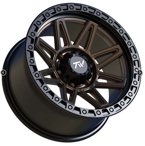 WHEEL-T23 17X9 6X139.7 AND CB 106.1 MATT BLACK LIP WITH BRONZE SPOKE