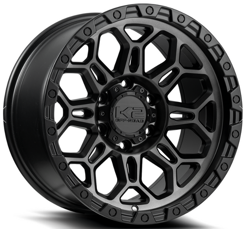 PINNACLE MAVERICK 17X9 5X127 CB 78.1 SEMI MATT BLACK MACH W/GREY T