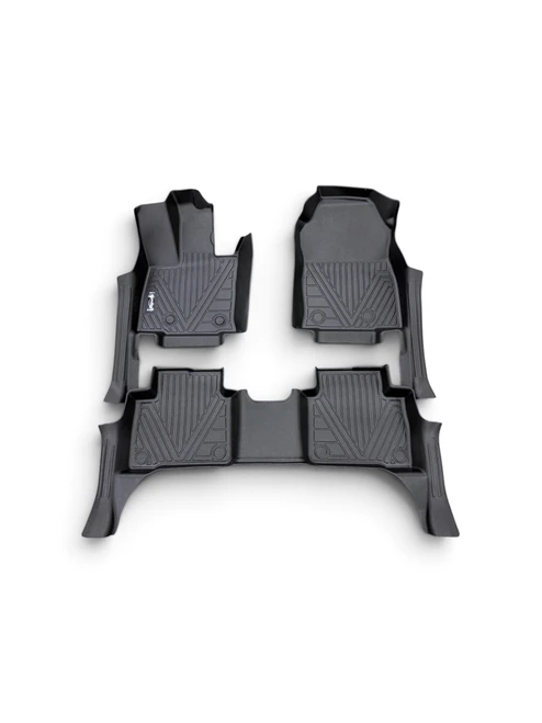 CUSTOM MADE FLOOR MATS 5D TPE RAV4 2019-2025 4PC HYBRID BLACK