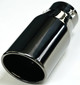 MUFFLER TIP CHROMIUN BLACK FRONT HOLE 3.75 AND BACK HOLE 2.75