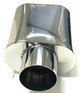 MUFFLER TIP OVAL POLISH FRONT-HOLE 4.5 AND REAR HOLE 2.25 INCH