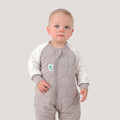 Sleepsuit / 3.5 Tog Long Sleeve / Jade Mist (Organic Cotton Quilted, Bamboo Lining)