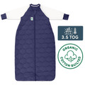 Sleeping Bag / 3.5 Tog Long Sleeve / Navy (Organic Cotton Quilted, Bamboo Lining)