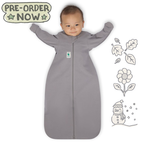 2-IN-1 Swaddle Transition Sleep Bag / Warm Weight 1.5 Tog / Grey