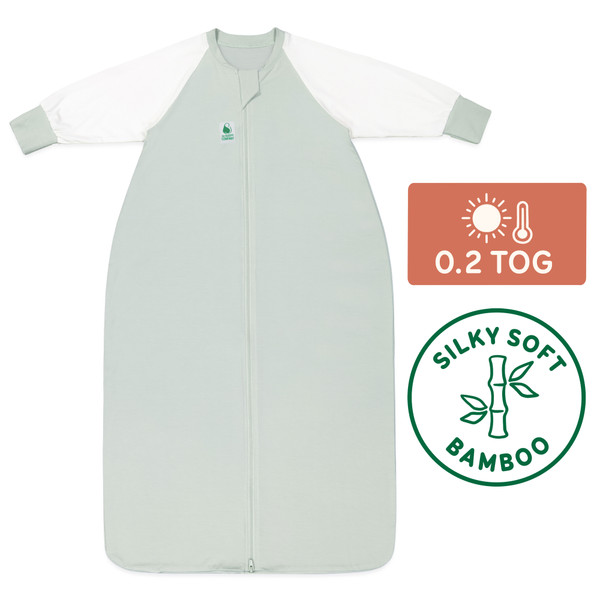 Sleeping Bag / 0.2 Tog Long Sleeve / Jade Mist (Bamboo)