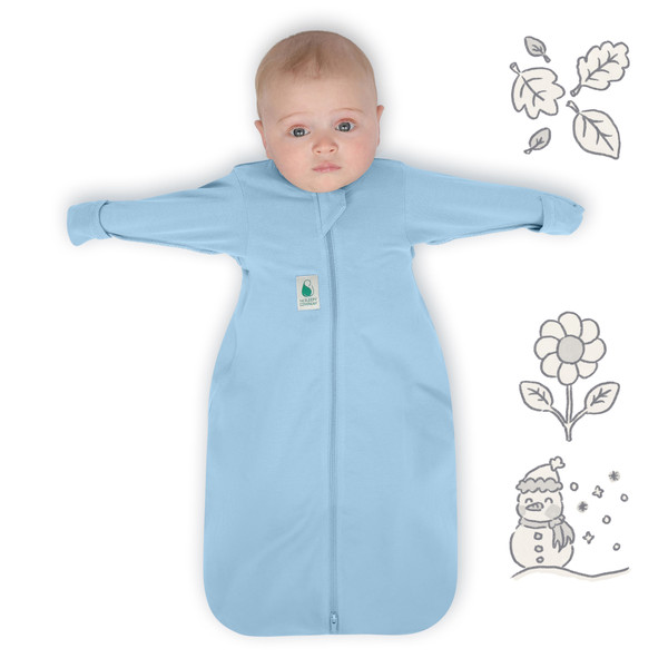 2-IN-1 Swaddle Transition Sleep Bag / Warm Weight 1.5 Tog / Sky