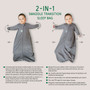 2-IN-1 Swaddle Transition Sleep Bag / Light Weight Bamboo / Bright White