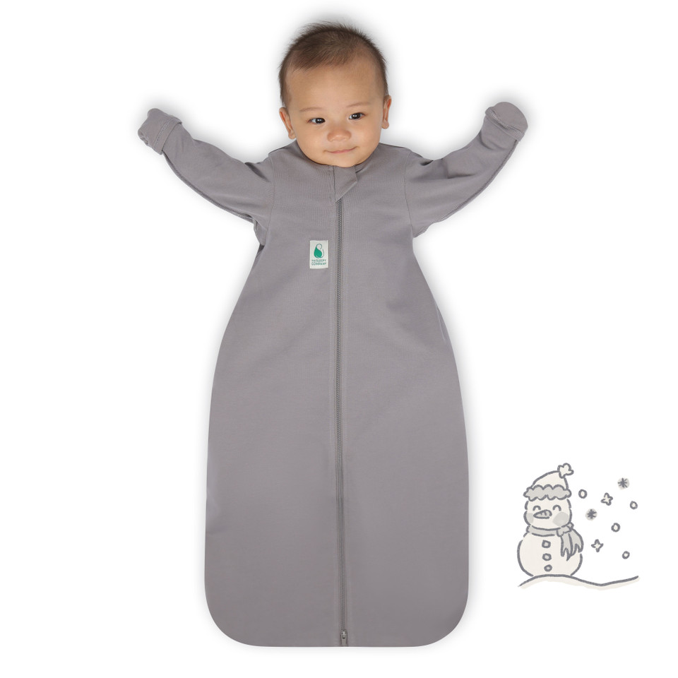 2-IN-1 Swaddle Transition Sleep Bag / Warm Weight 2.5 Tog / Grey