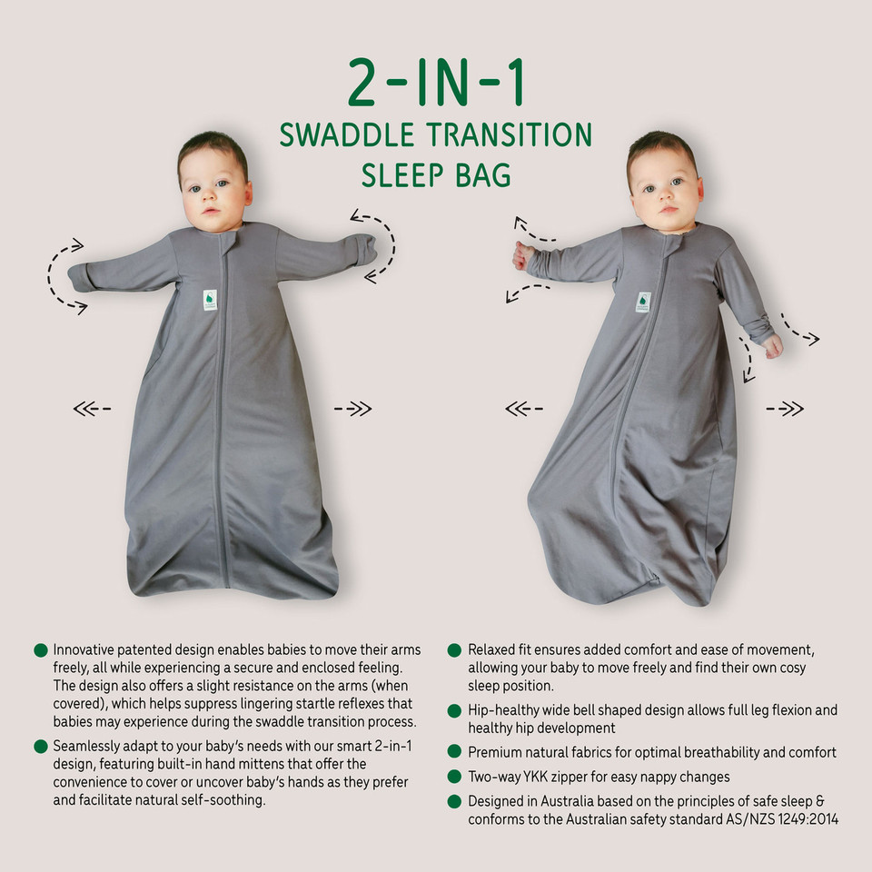 2-IN-1 Swaddle Transition Sleep Bag / Standard Weight / Navy