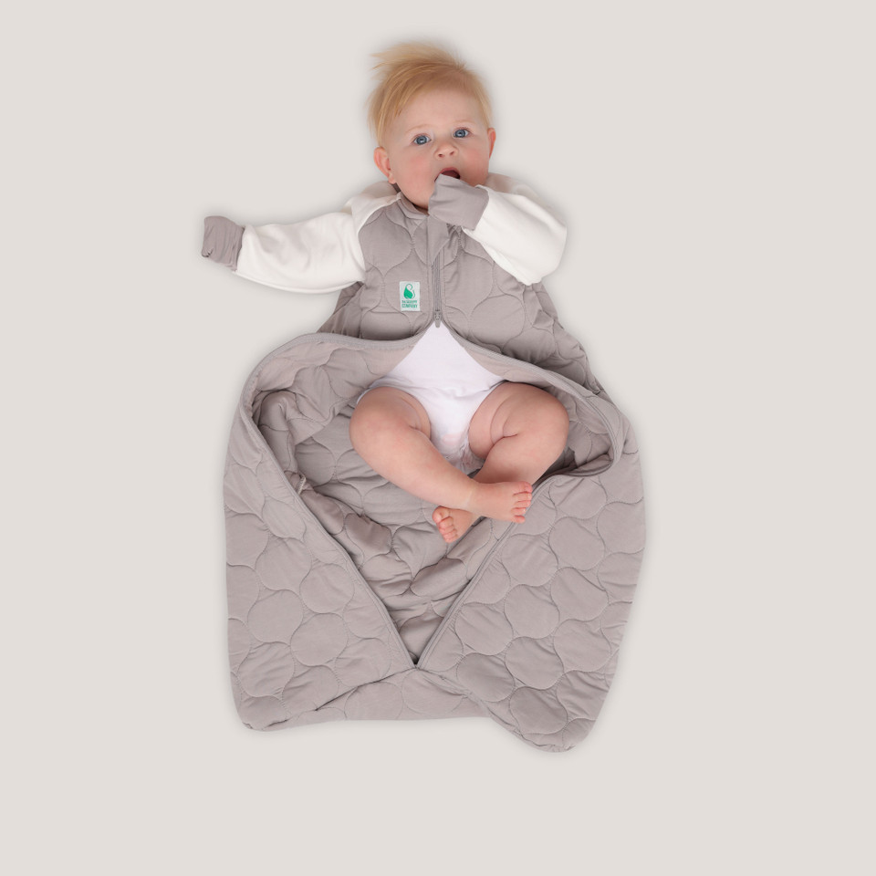 Sleeping Bag / 2.5 Tog Long Sleeve / Dolphin Grey (Organic Cotton Quilted, Bamboo Lining)