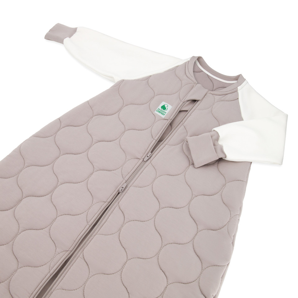 Sleeping Bag / 3.5 Tog Long Sleeve / Dolphin Grey (Organic Cotton Quilted, Bamboo Lining)