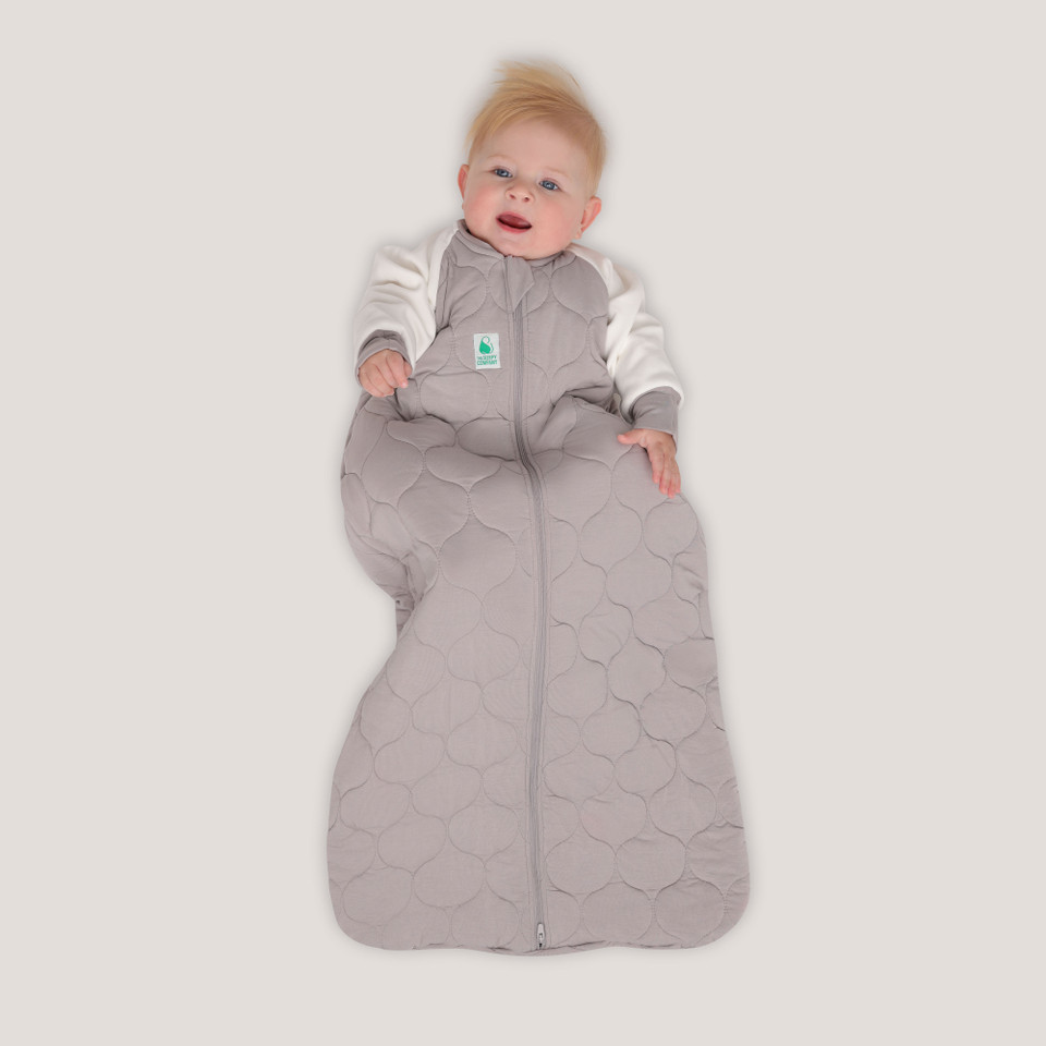 Sleeping Bag / 3.5 Tog Long Sleeve / Jade Mist (Organic Cotton Quilted, Bamboo Lining)